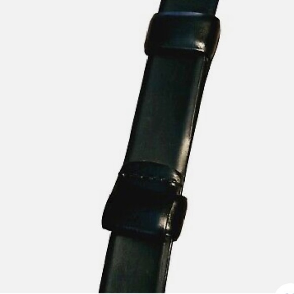 Cipriani Black 💯 bonded Leather Toggle Belt size M/L ADJUSTABLE - Picture 3 of 5